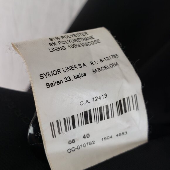 JAVIER SIMORRA Barcelona Blazer Jacket Black size 6 Preppy Y2K - Picture 10 of 16